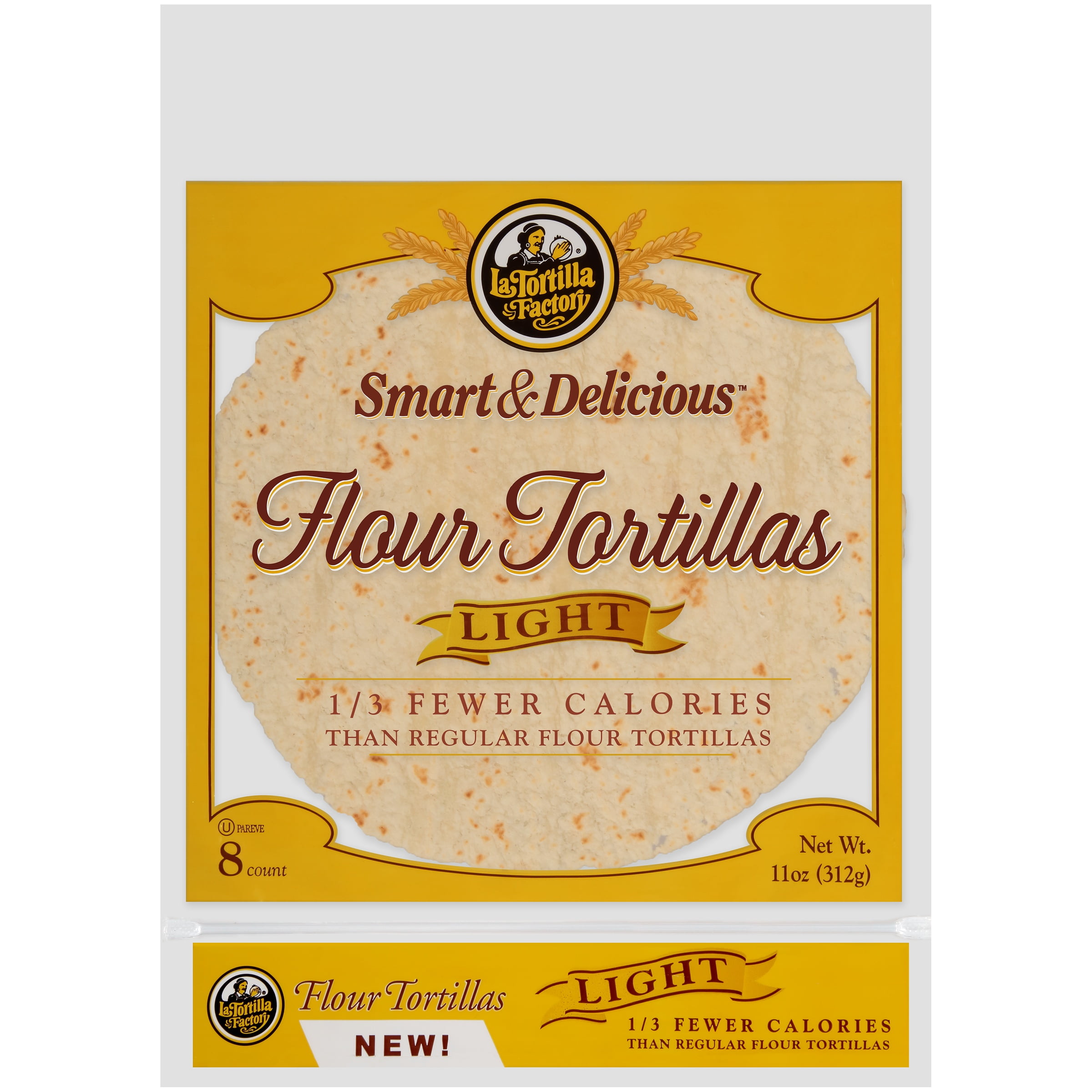 La Tortilla Factory Smart & Delicious Light Flour Tortillas, 8 ct, 11 oz by La Tortilla Factory