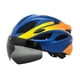 thumbnail image 2 of Casco de bicicleta Casco de bicicleta de carretera ajuste ajustable al aire libre con visera desmontable para hombres mujeres equipo de ciclismo casco Azul Amarillo, 2 of 8