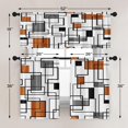 thumbnail image 5 of 36 Inch Kitchen Curtains Orange and Black Geometric Abstract Art Window Curtains and Valances Set of 3, Black Line White Short Tier Curtain for Kitchen,Vintage Small Kitchen Decor, 5 of 5
