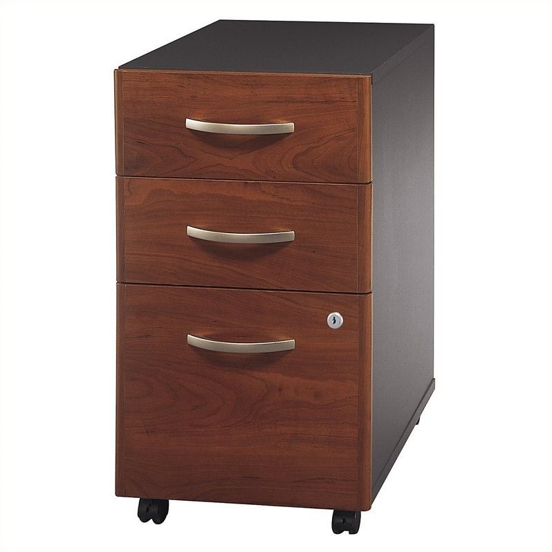 2 Drawer Lateral File and 3 Drawer Mobile Pedestal Set in Cherry - image 5 of 9