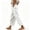 White 1, variant on Women Fashion 2026 Casual Lightweight Drawstring Elastic Waist Pants With Pockets White M