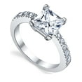 thumbnail image 2 of Metal Masters Womens 1.25Ct Princess Cut Cubic Zirconia Sterling Silver 925 Engagement Wedding Ring, 2 of 6