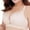 Khaki, variant on 1PC Women Bra Plus Size Adjustable Strap Push-up Lace Back Closure Solid Color Wired All-Day Support Back Enhancing Good Breathability Daily Lady Bra,Khaki,40D