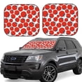 thumbnail image 6 of Kdxio Hand Drawn Tomatoes Print 2-Piece Sun Shade Front Windshield - Foldable Car Front Window Sunshades for Most Sedans SUV Truck, 6 of 6