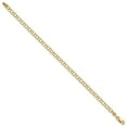 thumbnail image 3 of Auriga Fine Jewelry 10K Yellow Gold Solid Double Link Charm Bracelet 7" for Women, 3 of 4