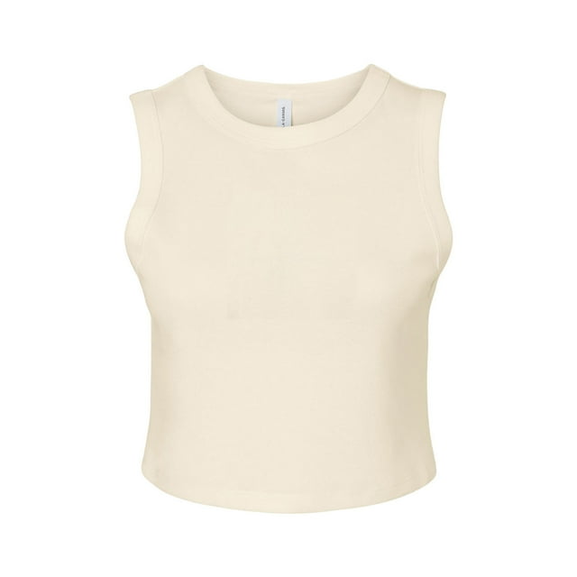 Bella + Canvas Femmes Plaine Micro-Côte Muscle Crop Top