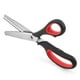 thumbnail image 2 of Tijeras para manualidades con borde decorativo, tijeras con borde de corte dentado, tijeras dentadas de costura profesional para tela/cuero/artesanía de papel (rojo), 2 of 5