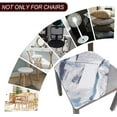 thumbnail image 6 of Seat Covers for Dining Room Chairs Stretch Printed Chair Seat Covers Set of 4, Removable Washable Upholstered Chair Seat Protector Cushion Slipcovers for Kitchen, Office(Blue/White), 6 of 6
