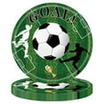 thumbnail image 2 of PUREKKI Green Football-themed Disposable Paper Tray Tablecloth Paper Towels Birthday Party Set Decorator, 2 of 5