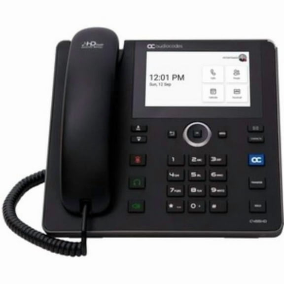 Audiocodes TEAMS-C455HDPS-DBW Teams PoE GbE Dual Band Wi-Fi & Externa C455Hd IP-Phone with Integrated Bluetooth