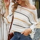 thumbnail image 1 of Puntoco Suéter Mujer Casual Sexy Moda Cuello En V Color Sólido Manga Larga Tops Blusa Navidad Liquidación Puntoco Puntoco-4382, 1 of 7