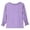 Purple, variant on uikmnh Cute Tops for Teens Girls 3/4 Sleeve Crewneck Ruffle Blouse Cute Casual Basic Summer Tee for Toddler Kids Youth Size:3-4 Years