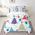 thumbnail image 2 of Castle Fairy Teens Xmas Tree Twin Bedding Sets 7-Piece,Merry Christmas Bedding Comforter Set Microfiber,Polka Dots Breathable Sheet Sets,Super Cozy Room Decor,Reversible, 2 of 8