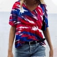 thumbnail image 2 of Blusa de manga corta con cuello en V para mujer, informal, sexy, a la moda, de verano Pompotops  hkajfhjk470194, 2 of 5