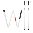 thumbnail image 4 of SHENMO Blind Cane, White Cane, Walking Cane for the Blind, Foldable Blind Cane, 4-Sections Aluminum Alloy Blind Cane, for Visually Impaired, Blind and Elderly, 4 of 5