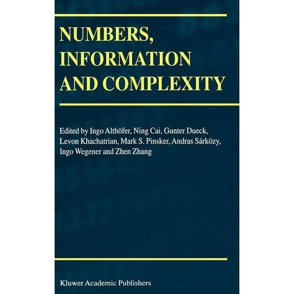 Numbers, Information and Complexity, (Hardcover)