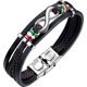 thumbnail image 1 of Pulsera de cuero para hombre & #39;s, pulsera de cuero negro para hombre, cuero real infinito trenzado Feliz Sencillez, 1 of 5
