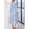 thumbnail image 2 of Vestido MIDI PRETTYGARDEN de manga larga para mujer, primavera y otoño, 2 of 9