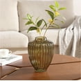 thumbnail image 6 of Home Decor Collection Style House Green Glass Vase, 7.5" L x 9.65" H, 6 of 8