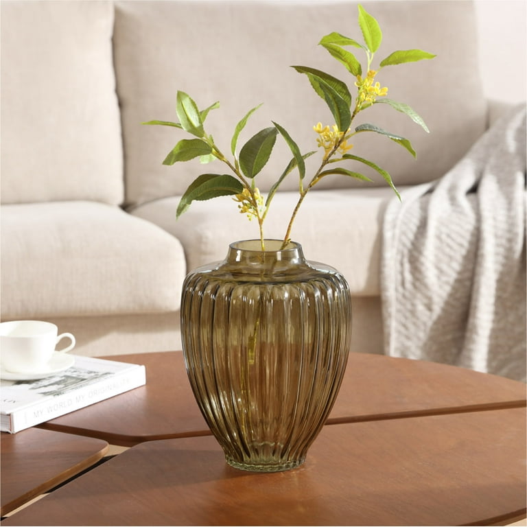 Home Decor Collection Style House 9.65" Green Glass Vase photo 6