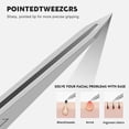 thumbnail image 2 of Pointed Tweezers for women Facial hair, Precision Tweezers for Eyebrows, Chin Hair，Ingrown Hair, Splinters, Glass Removal（Silver）, 2 of 13