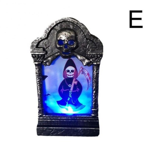 Tombstone-ornamento de luz LED para decoración de Halloween, artesanía para exteriores, Casa Encantada, fiesta, Festival, utilería de calabaza
