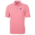 thumbnail image 2 of Men's Cutter & Buck Red Houston Texans Big & Tall Virtue Eco Pique Stripe Recycled Polo, 2 of 3