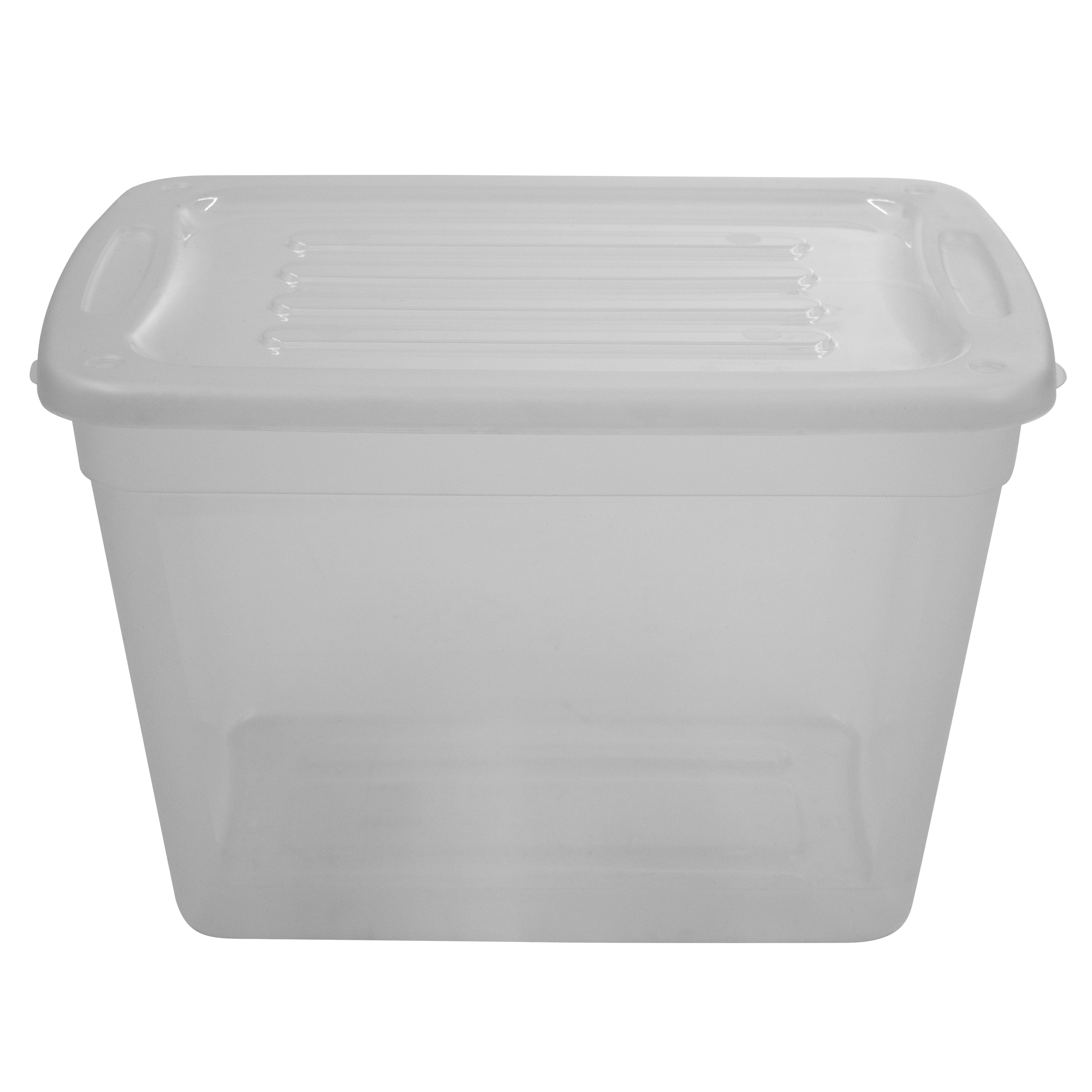 Gracious Living 39L Clear Snap Lid Tote