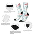 thumbnail image 3 of Disketp Tropical Flamingo Unisex Crew Socks Lightweight Breathable Ventilation Ankle Socks, Mid-calf socks for Daily, 3 of 6