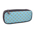 thumbnail image 2 of Picia Sea Turtle Pattern Large Capacity PU Leather Pencil Case Organizer Pen Marker Holder Double Zipper Storage Bag Big Pencil Pouch for College Office, 2 of 6