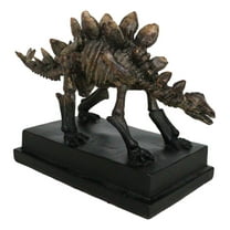 Faux Taxidermy Stegosaurus Dinosaur Fossil Figurine On Museum Display Base Stand