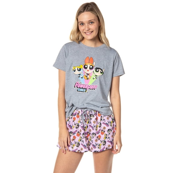 The Powerpuff Girls Womens' TV Series Show Characters Sleep Pajama Set Shorts