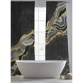 thumbnail image 5 of Black Marble Sheer Curtains 96 Inch Length 2 Panels Set, Gold Abstract Vintage Modern Grey Art Voile Window Treatment Semi Sheer Long Curtains Drapes for Bedroom/Living Room/Kitchen 52"x96"x2, 5 of 7