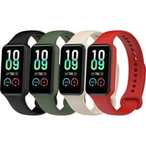 Tianle 4 PACKS Watch Bands Compatible with Amazfit Band 7 Strap,Silicone Bands Metal Buckle Adjustable Wristband Bracelet Sport Strap for Amazfit Band 7 Replacement Band