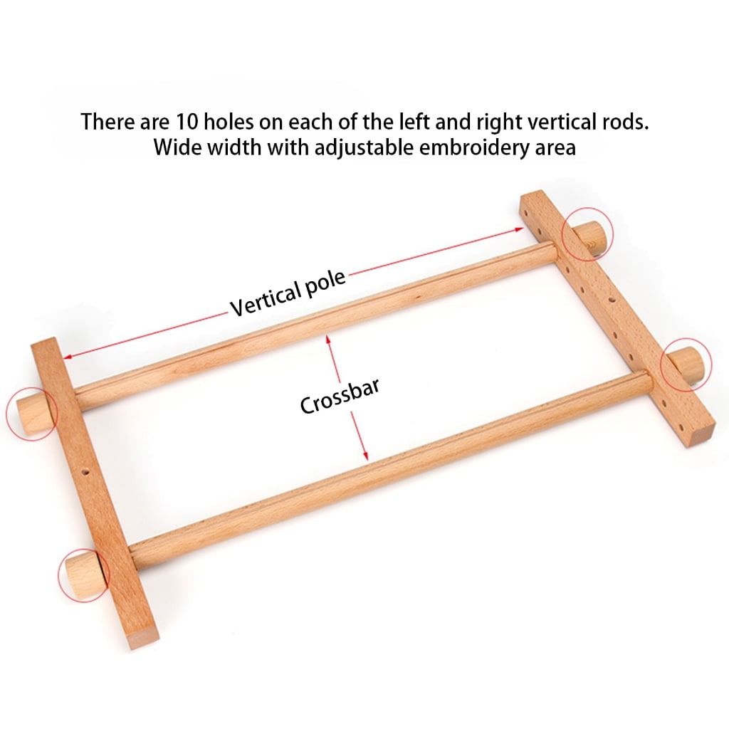 Retangular Wood Stitching Frame Adjustable Wooden Embroidery Hoop for Beginner