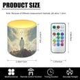 thumbnail image 7 of Kuiaobaty Jesus Cross Pattern Waterproof Flameless LED Battery Votive Candles with Remote for Wedding Beach Party Decor 4 Packs Pillar Fake Candles with Colored Light, 7 of 7