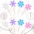 thumbnail image 4 of KeaiBear 28 piezas de adornos para cupcakes de copo de nieve, 4 of 7
