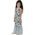 thumbnail image 3 of Ahhaaaa Cotton Floral Print Sleeveless Kurti-Sharara Set for Girls, 3 of 5