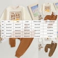 thumbnail image 3 of Ulanda Baby Boy Outfit Sweatsuit Letter Sweatshirt Shirt Pullover Tops Pants Toddler Boys Festive Clothing (White, 2-3 Years), 3 of 4