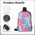 thumbnail image 5 of Chest Bag Dual Pocket 11.8×7.7×2.4in Waterproof Double-Pocket Large Capacity With No Inner Pouch Pockets And Double Drawstrings Palevioletred Tie-Dye Background Vibrant Colors And Swirling (3), 5 of 8