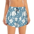 thumbnail image 2 of Goofa Lilies Flowers Printed Women 2 in 1 Running Shorts,Quick Dry Athletic Workout Shorts,High Waisted Athletic Shorts with Liner Pockets-Small, 2 of 9