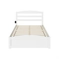 thumbnail image 3 of Warren Solid Wood Full Bed with Footboard and USB Charging Station in White, 3 of 5