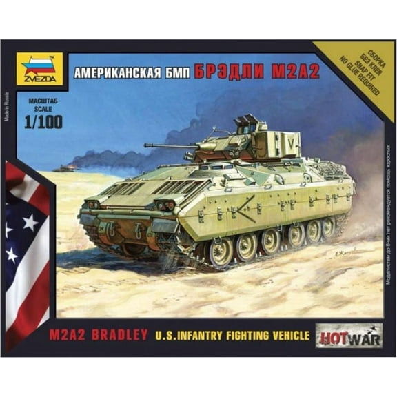 Zvezda Models M2 Bradley - U.S. Infantry Fighting Vehicle (1/100 Scale)