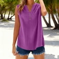 thumbnail image 2 of DxhmoneyHX Womens Tank Tops Casual V Neck Camisoles Sleeveless Blouses Summer Basic Button Down Loose Fit Tunic Shirts Beach Holiday Outfits, 2 of 5