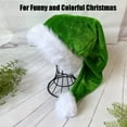 thumbnail image 7 of Green Santa Hat - Adults Deluxe Green And White Xmas Christmas Hat, 7 of 7
