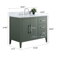 thumbnail image 6 of Vanity Art 42" Single Sink Bathroom Vanity Cabinet with Ceramic Countertop, 6 of 9
