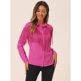 thumbnail image 3 of DARING DIVA Women's Fringe Button Down Disco Shirts Blouse L Hot Pink, 3 of 6