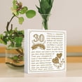 thumbnail image 5 of Zomyto 5"x5" Happy 30th Day Wooden Block Sign,Vintage 30th Birthday Decorative Wood Box Sign Desk Decor,30th Birthdays, 5 of 6