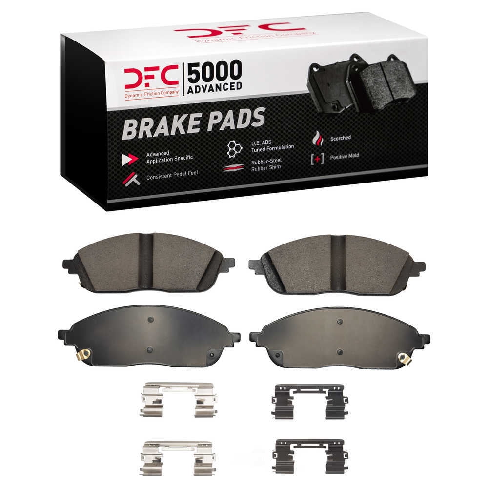 Dynamic Friction Company 1551-2436-01 DFC 5000 Advanced Brake Pads - Ceramic and Hardware Kit - OE