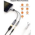 thumbnail image 2 of CableCreation USB C to 3.5mm Headphone and Charger Adapter with PD 100W 60W Fast Charging, USB C to Audio Jack Type C to Aux Cord for iPhone 16 15, Galaxy S24/S23/S22 Ultra , iPad Pro/Air, Pixel 9/8, 2 of 9